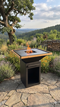 Der Grilla – Premium Holzkohlegrill mit Plancha-Feuerplatte & Eichenholz-Einfassung